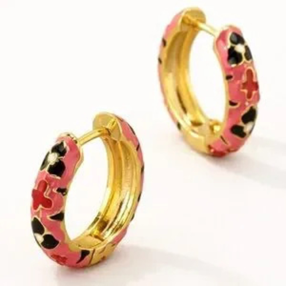 Floral Huggies Earrings (9017)